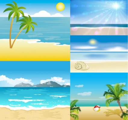 dibujos animados vector paisaje costero