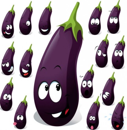 Cartoon Vegetables Expression Of Vector