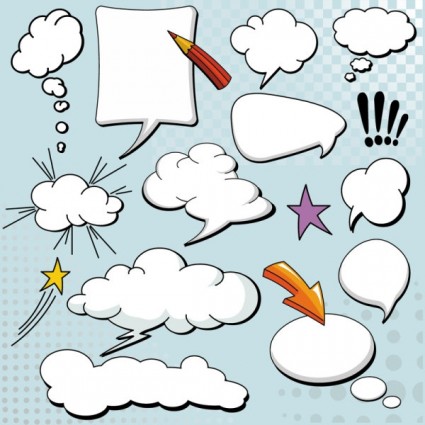 vector de cartoonstyle nube de hongo capa diálogo