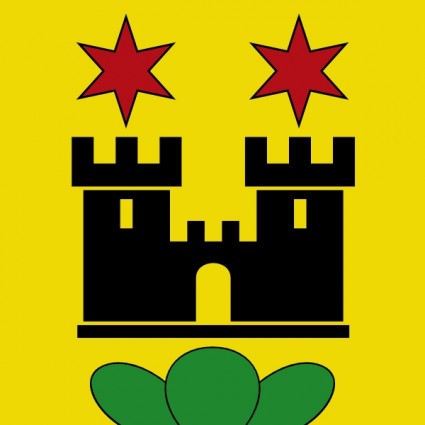 Burg Sterne Wipp-Meilen-Wappen-ClipArt-Grafik