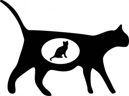 Los iconos del gato clip art