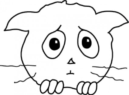 kucing sedih clip art