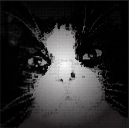 Cat Silhouette Vector Pixel Art