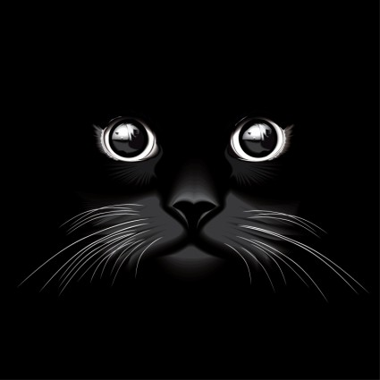 siluetas de gato línea arte vectorial