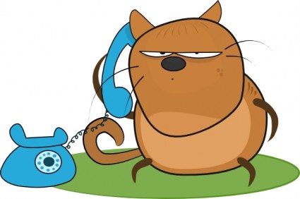 gato hablando en prediseñadas de teléfono