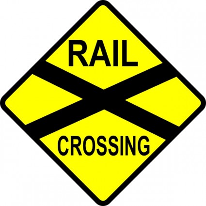 Vorsicht Eisenbahn Kreuzung ClipArt