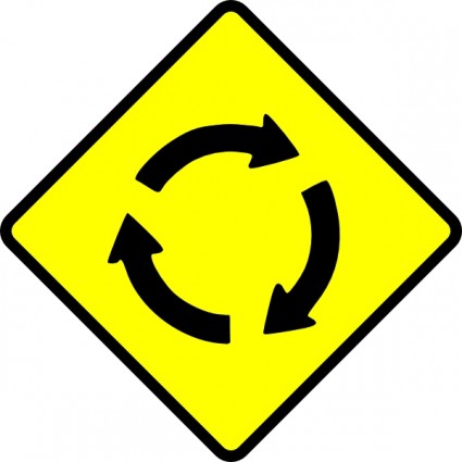 Vorsicht Kreisverkehr ClipArt