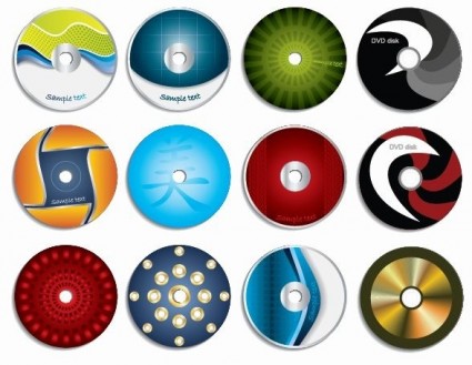 etykiety CD wektor graficzny zestaw