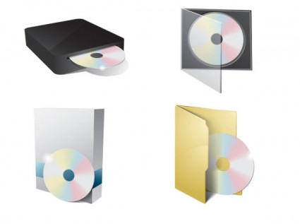 vetor de ícone de CD-ROM