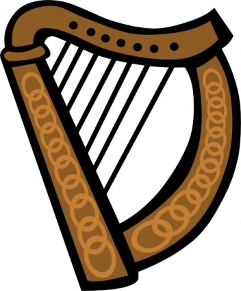 Keltische Harfe einfache ClipArt