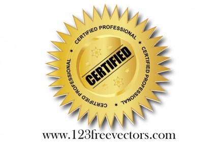 zertifizierte professionelle Vektor