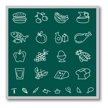Tafel-Lebensmittel-Symbole