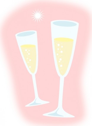 ClipArt di bicchieri di Champagne