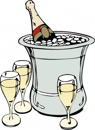 Champagner auf Eis-ClipArt