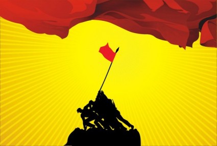 Changzheng bandera roja vector