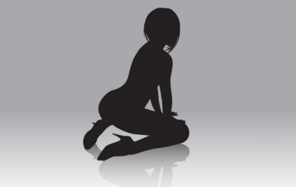 vector sexy silhouette stock