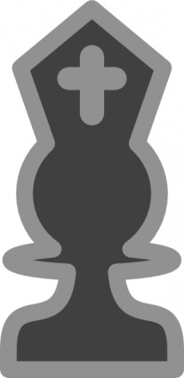 Chess Bishop Black Clip Art