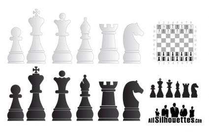 vetor livre de objetos de xadrez