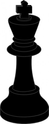 Chess piece noir roi clipart