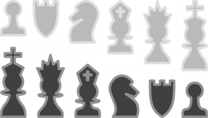 قطع الشطرنج معرض قصاصة فنية