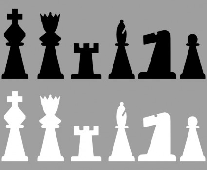 ClipArt pezzi set di scacchi