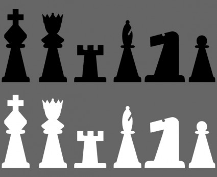 clipart de conjunto de peças de xadrez