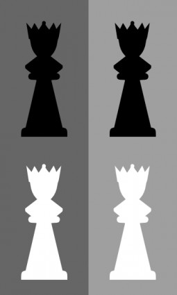 チェスのこまセット クイーン クリップ アート