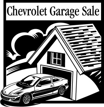 sprzedaż garażu logo Chevroleta