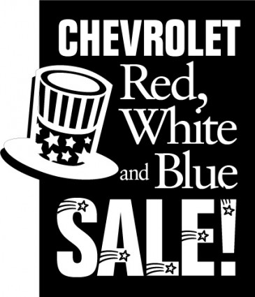 Chevrolet czerwona biało-niebieski