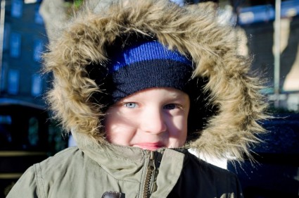 子と冬のジャケット