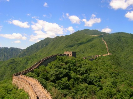 Китай Великая китайская стена небо
