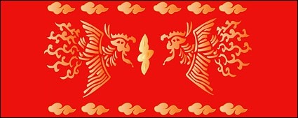 中国古典图案矢量凤凰抽象