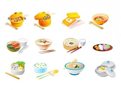 thực phẩm Trung Quốc biểu tượng vector