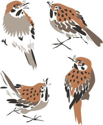 Chinese Painting Bird Vector