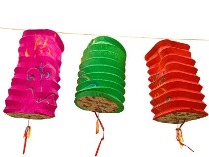 chinesische traditionelle Lampions Bild