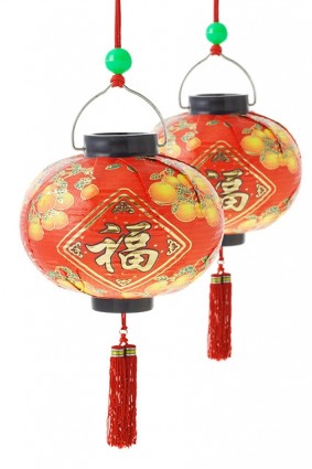 obraz chiński tradycyjny latarnie