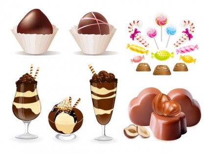 clip-art doces de chocolate
