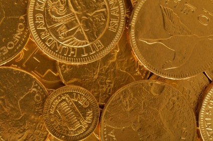 Schokolade Münze Hintergrund