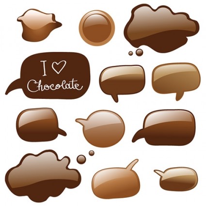 チョコレート対話泡ベクトル