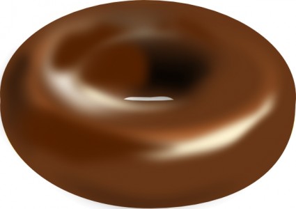 clipart donut chocolat