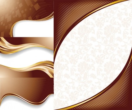チョコレートの動的な行の背景のベクトル