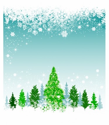 خلفية عيد الميلاد مع شجرة خضراء