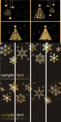 Weihnachten Hintergrund mit Schneeflocken-Ornamente-Vektor
