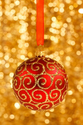 boule de Noël sur or