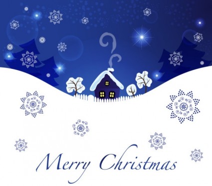 圣诞蓝色背景矢量 圣诞蓝色背景矢量