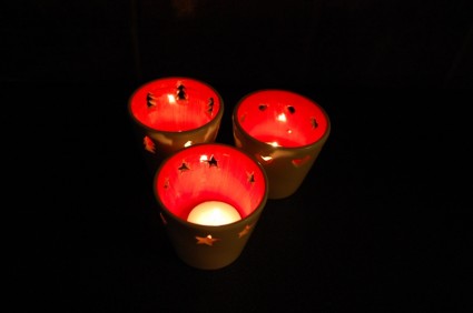 luces de velas de Navidad