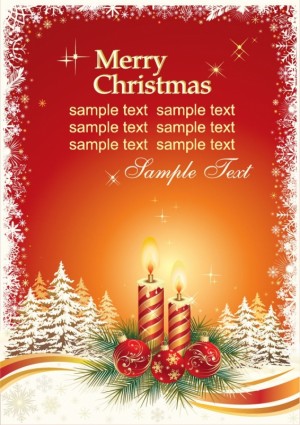 cartolina di Natale template vettoriale