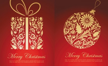 Рождественские открытки вектор