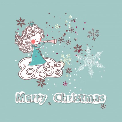 圣诞节卡通插图矢量