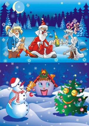 vettore dei cartoni animati di Natale
